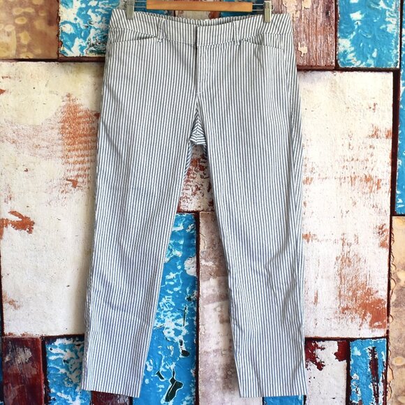 Women's Old Navy High-Waisted Pixie Ankle Pants 25" Inseam SIZE 10 Railroad - Picture 1 of 9